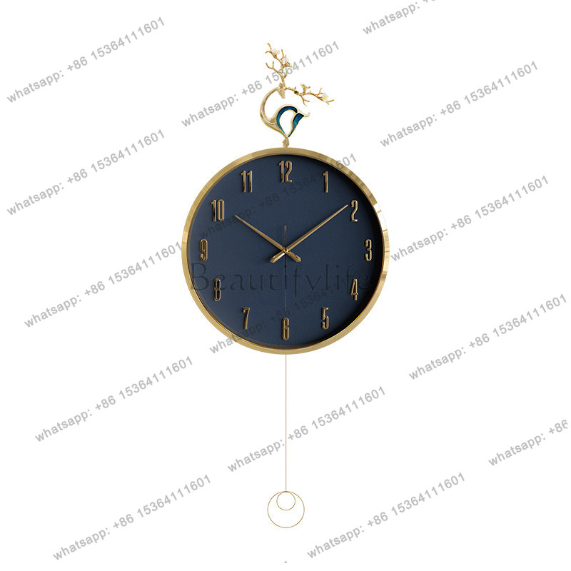 Lighting Home Decor Wall Clocks - Modern simple and fashionable atmospheric clock