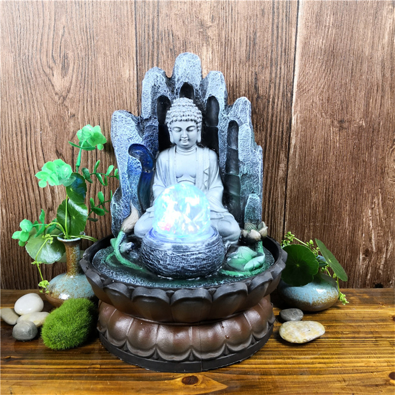 Unique Lighting Decor - Light Up Zen Buddha Fountain Unique