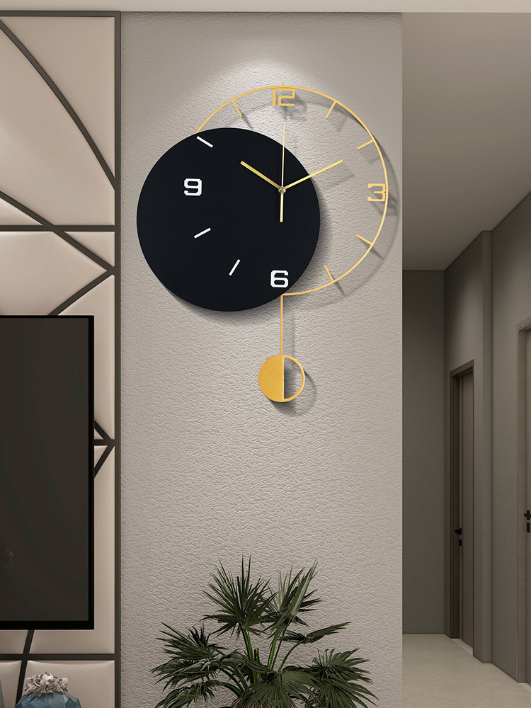 Lighting Home Decor Wall Clocks - Nordic wall clock living room light