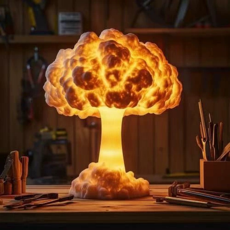 Mushroom Table Lamp - 1pc USB Plug Mushroom Cloud Shaped