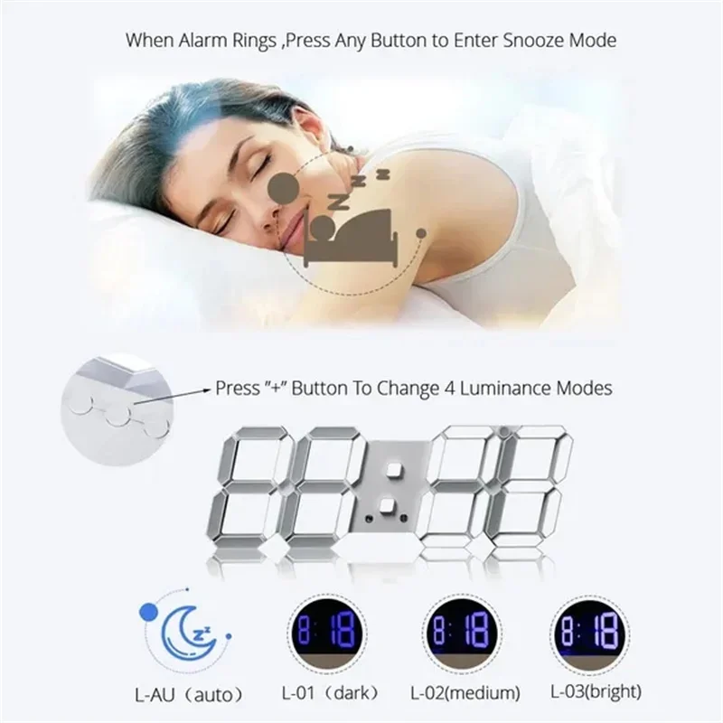 Decoration for Bedroom 3D Digi - Lighting Home Decor Wall Clocks recensie en prijs