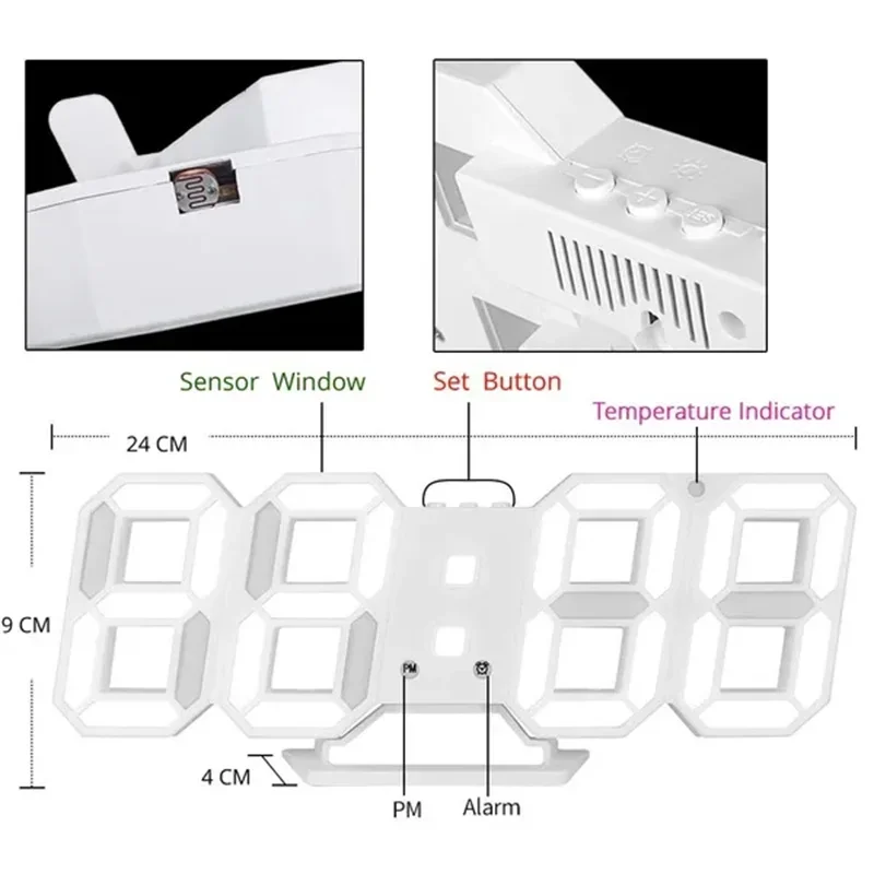 Decoration for Bedroom 3D Digi - Lighting Home Decor Wall Clocks recensie en prijs