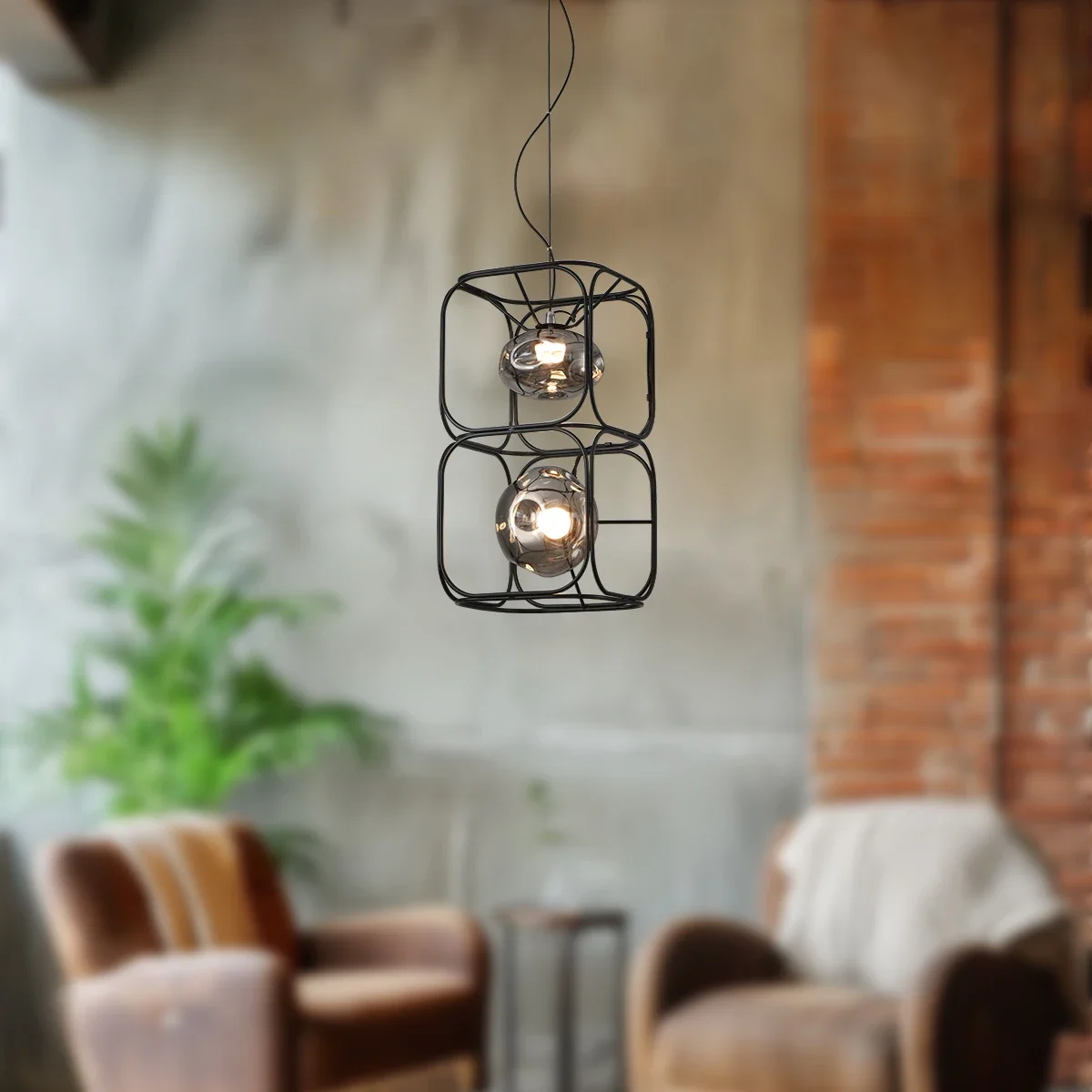 Retro LED Chandelier Black Geo - Geometric Lamp Shade recensie en prijs