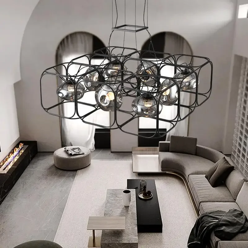Retro LED Chandelier Black Geo - Geometric Lamp Shade recensie en prijs