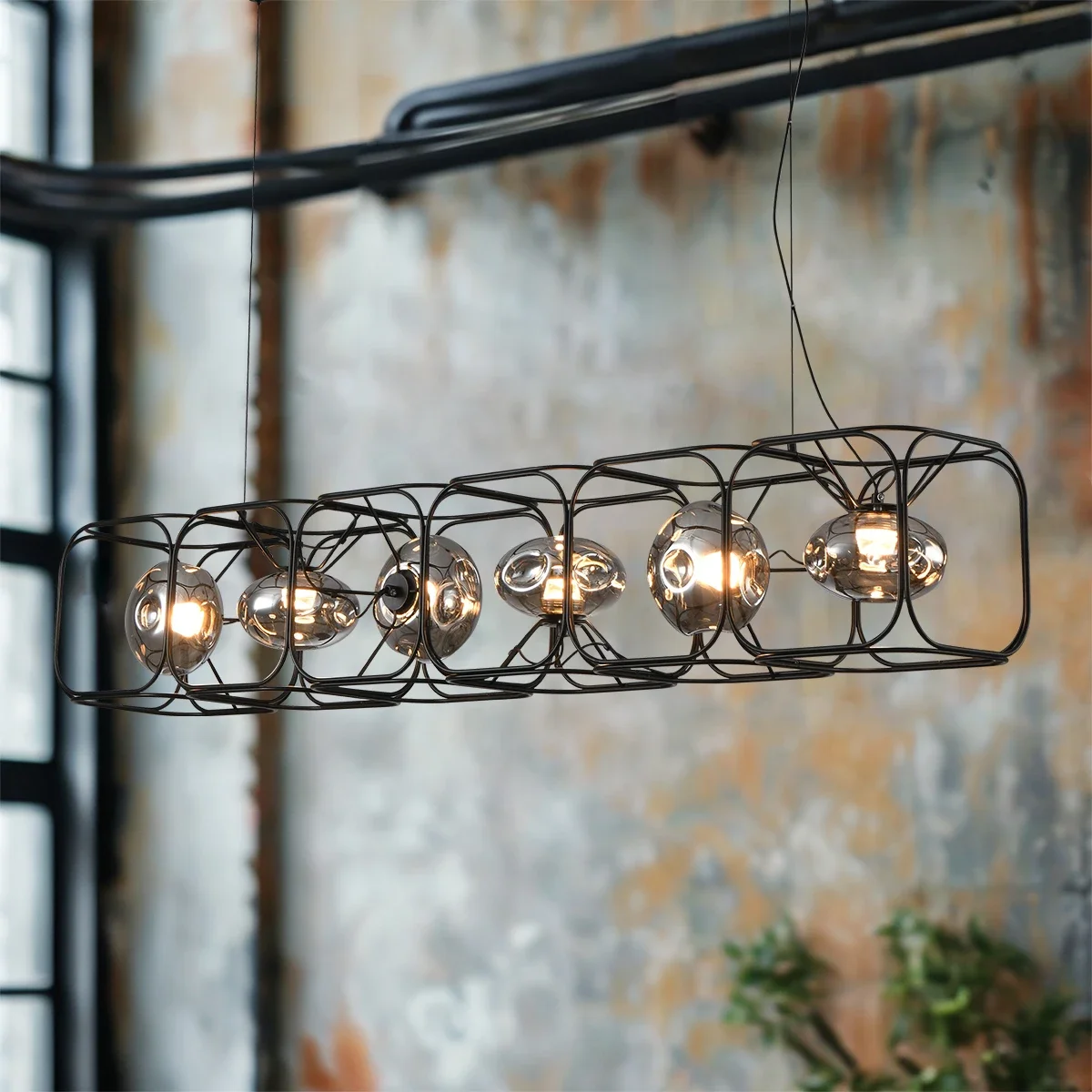 Retro LED Chandelier Black Geo - Geometric Lamp Shade recensie en prijs