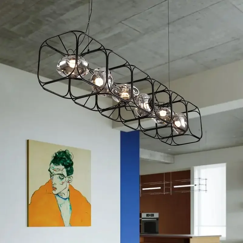 Retro LED Chandelier Black Geo - Geometric Lamp Shade recensie en prijs