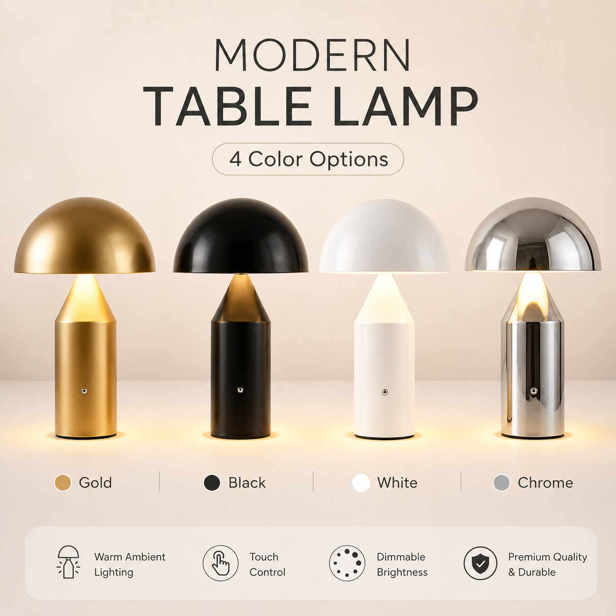 Metal Mushroom Table Lamp Mode - Mushroom Table Lamp recensie en prijs