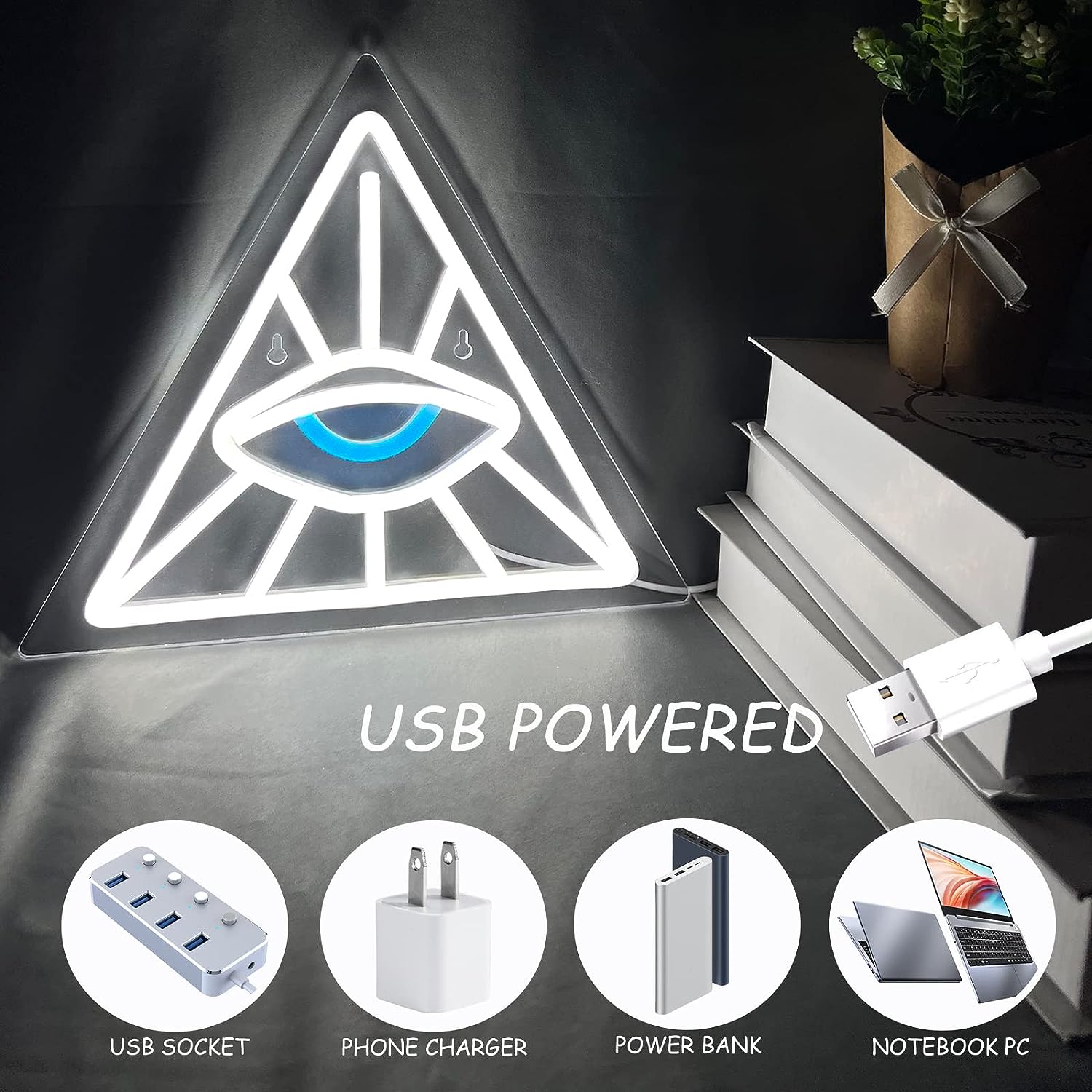 Eye in Triangle Neon Light LED - Outdoor Lighting Decor Ideas recensie en prijs