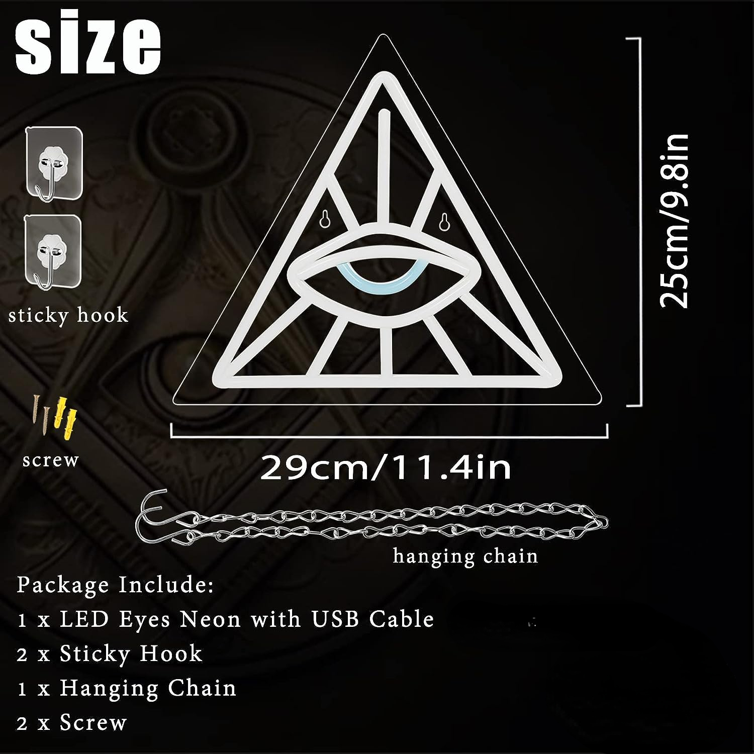Eye in Triangle Neon Light LED - Outdoor Lighting Decor Ideas recensie en prijs