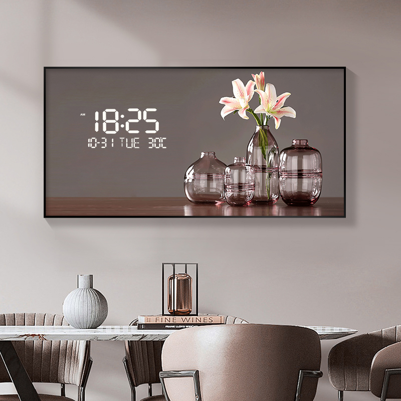 Large Size Flower Pattern Digi - Lighting Home Decor Wall Clocks recensie en prijs