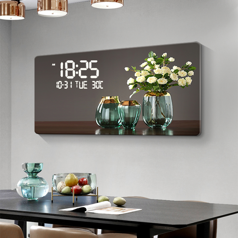 Large Size Flower Pattern Digi - Lighting Home Decor Wall Clocks recensie en prijs