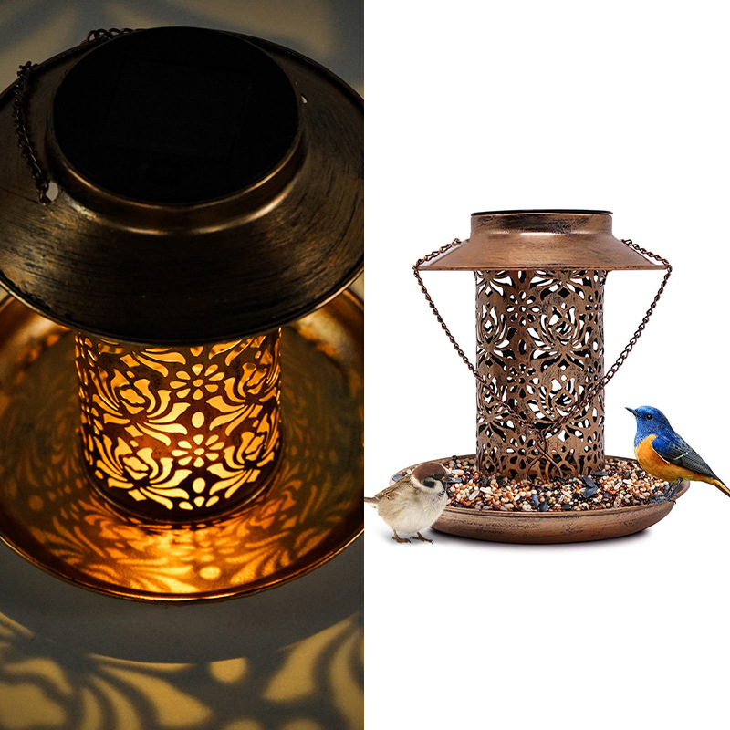 Solar Bird Feeder Metal Outdoo - Outdoor Lighting Decor Ideas recensie en prijs