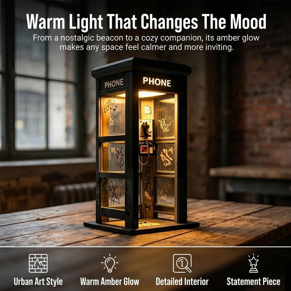 Retro Graffiti Phone Booth Tab - Lighting Decor For Bedroom recensie en prijs