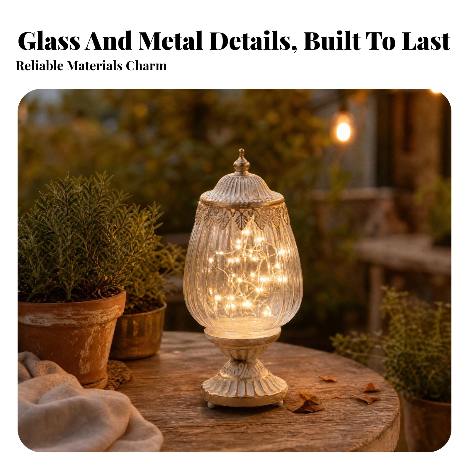 Vintage Ribbed Glass Lantern O - Garden Lighting Decor recensie en prijs