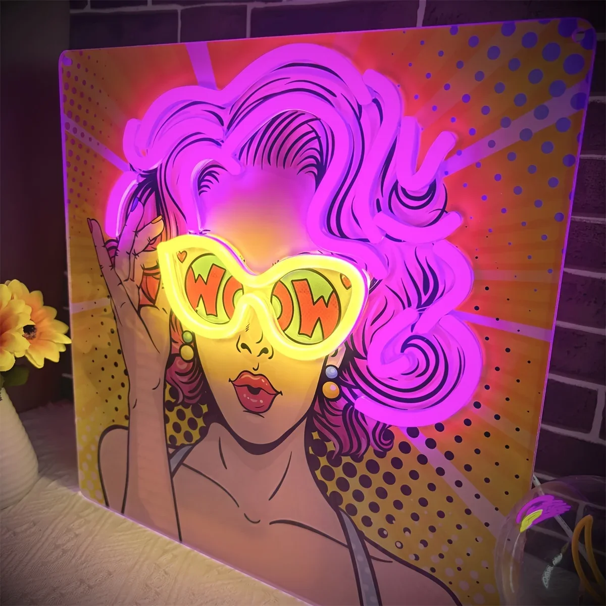 Wow Lady Pop Art LED Neon Sign - Outdoor Lighting Decor Wow recensie en prijs