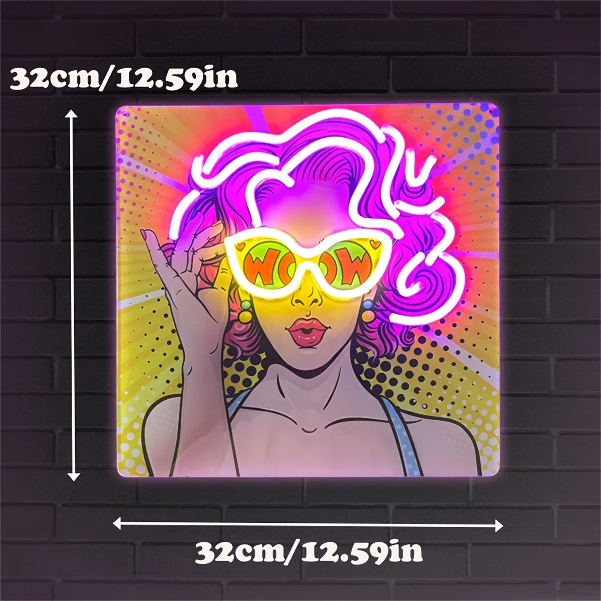 Wow Lady Pop Art LED Neon Sign - Outdoor Lighting Decor Wow recensie en prijs