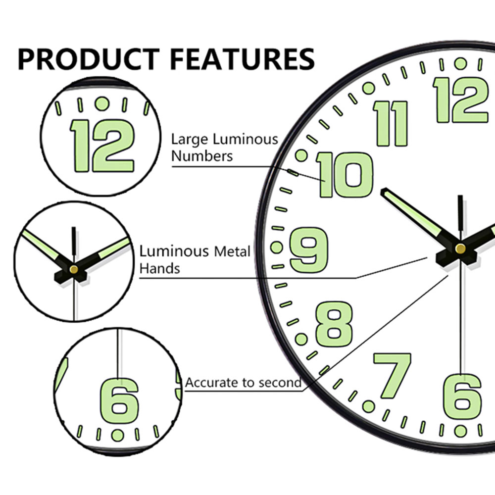 Luminous Wall Clock Light In D - Lighting Home Decor Wall Clocks recensie en prijs