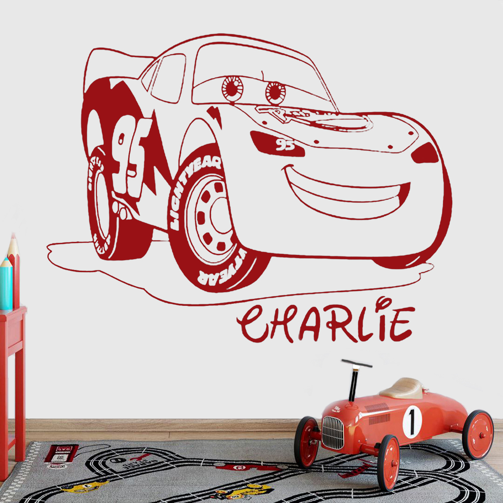Personalised Name Wall Decals  - Lighting Mcqueen Decor recensie en prijs