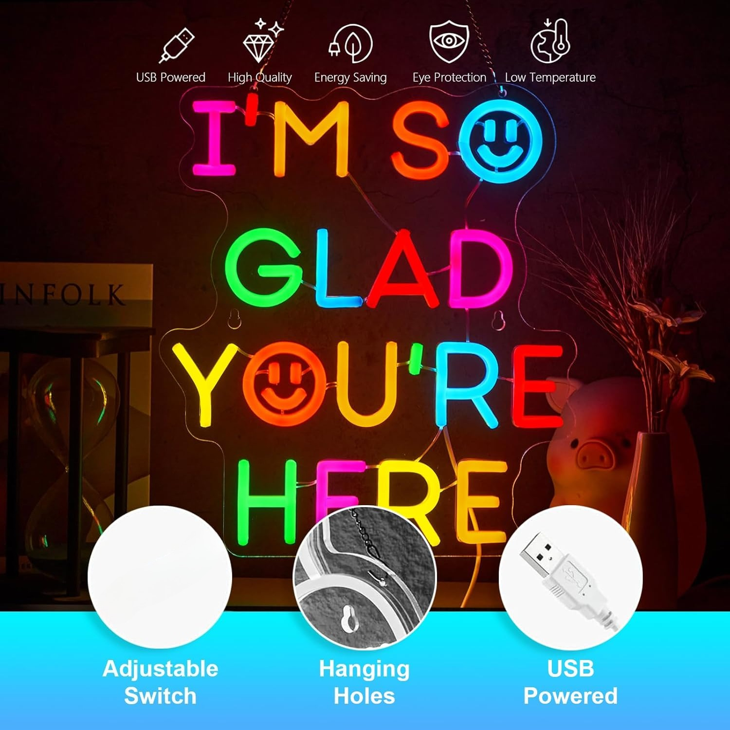  I'm So Glad You‘re Here Neon - Lighting Decor Room recensie en prijs