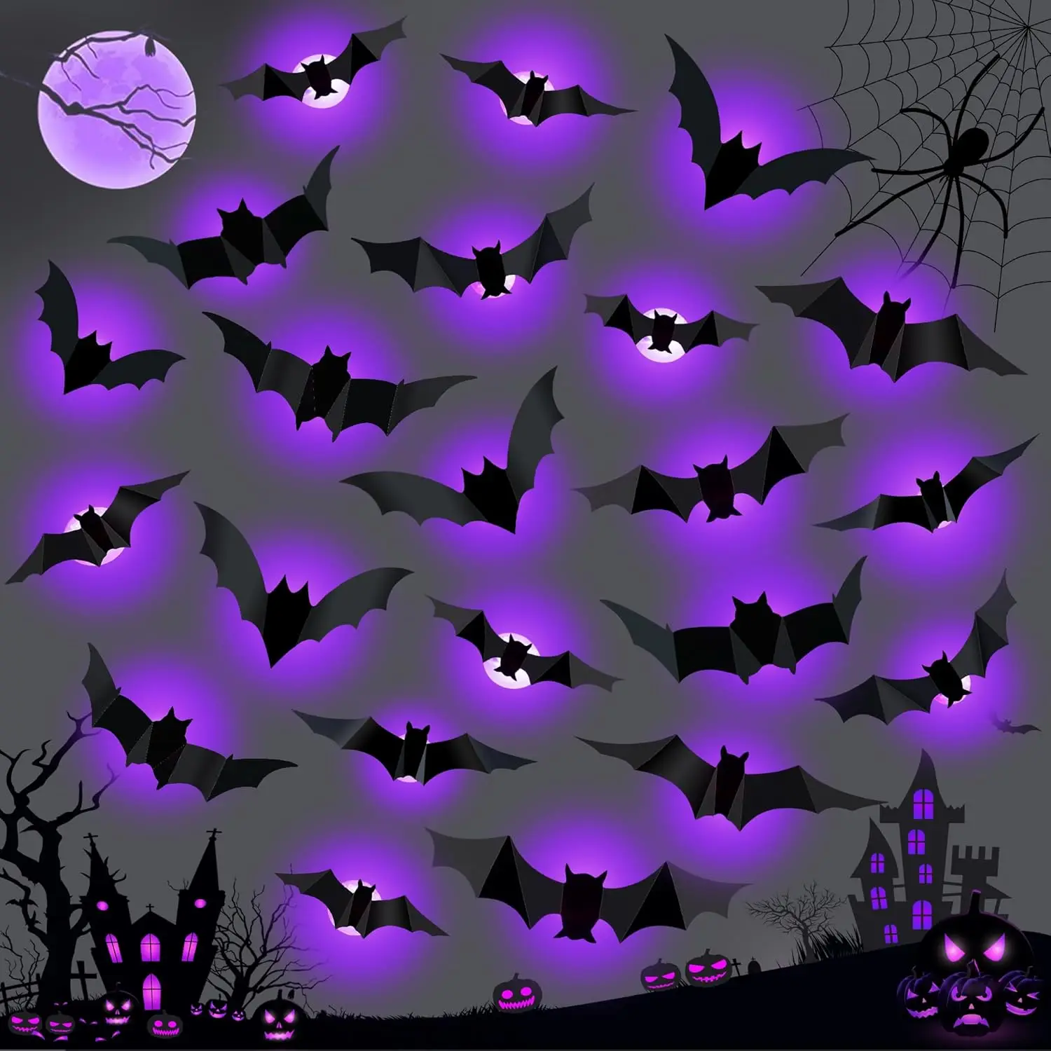 Halloween LED Bats Spider Deco - Outdoor Lighting Wedding Decor recensie en prijs