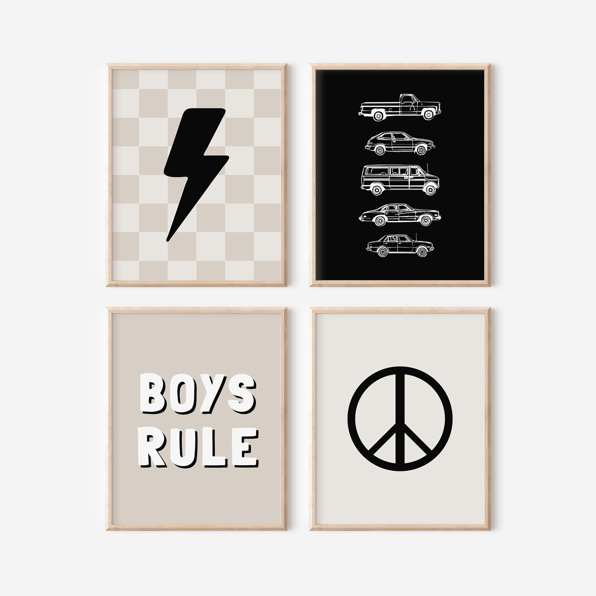 Retro Car Lightning Boys Rule  - Lighting Mcqueen Decor recensie en prijs