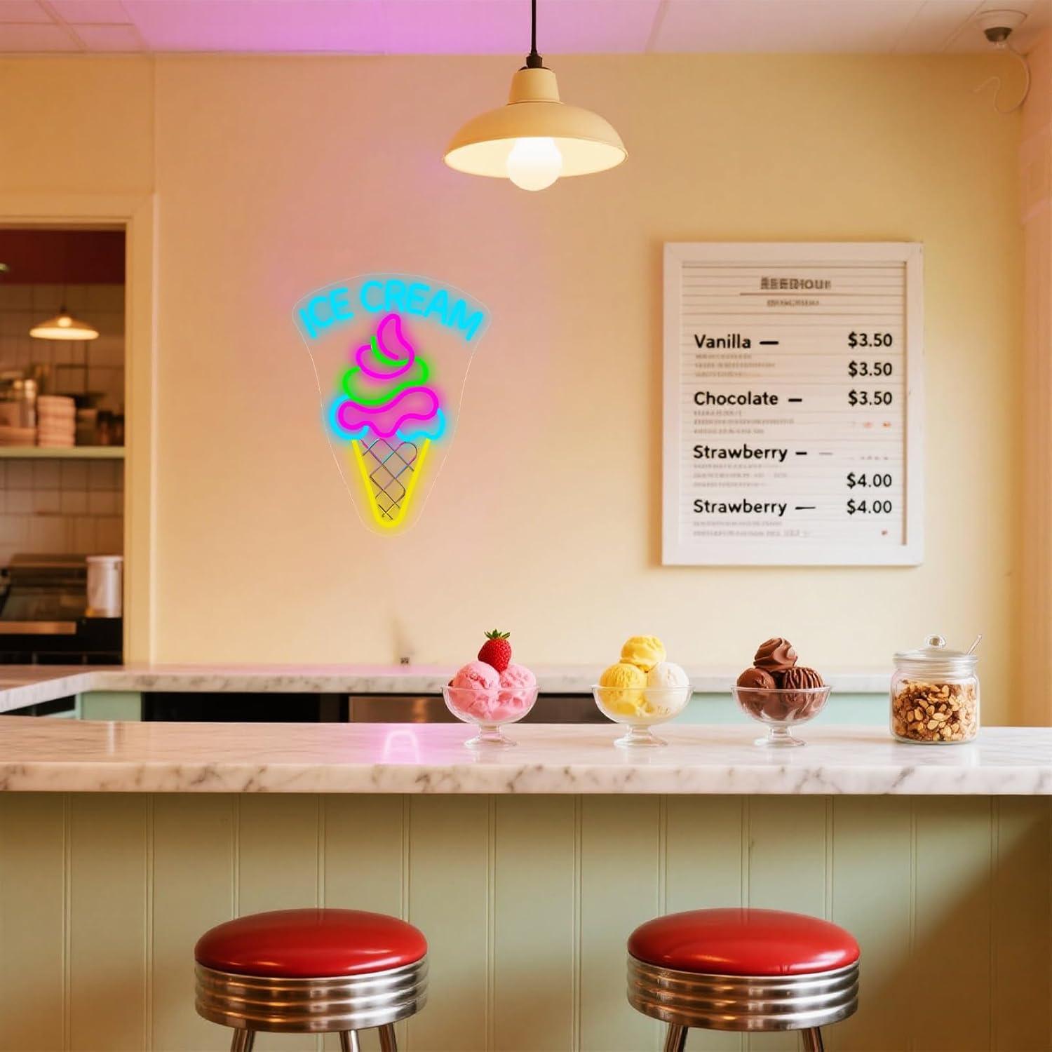 Ice Cream Neon Sign Dimmable D - Lighting Decor For Bedroom recensie en prijs