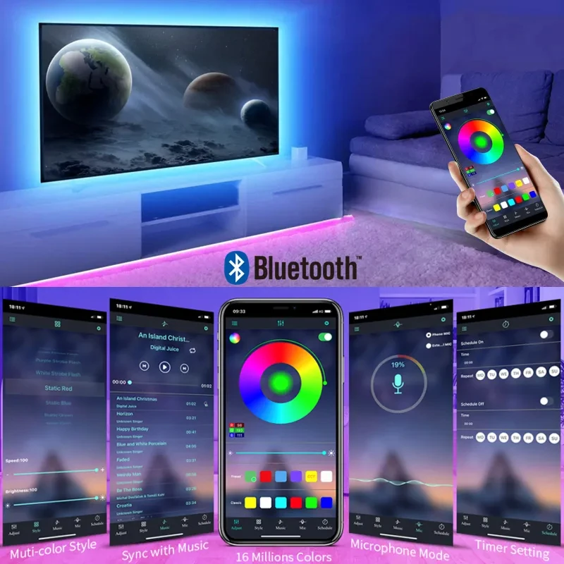 USB Led Strip Lights DC 5V RGB - Lighting Bolt Decor recensie en prijs
