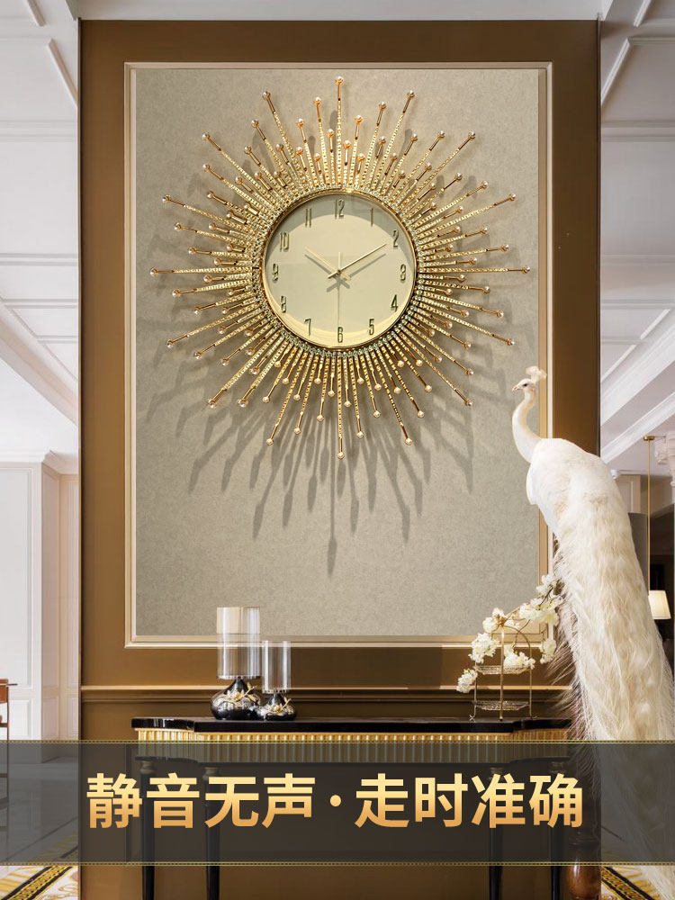 Light luxury sun wall clock li - Lighting Home Decor Wall Clocks recensie en prijs