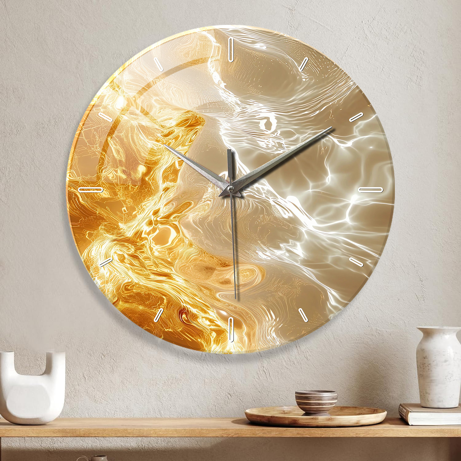 1pc glass wall clock, modern l - Lighting Home Decor Wall Clocks recensie en prijs