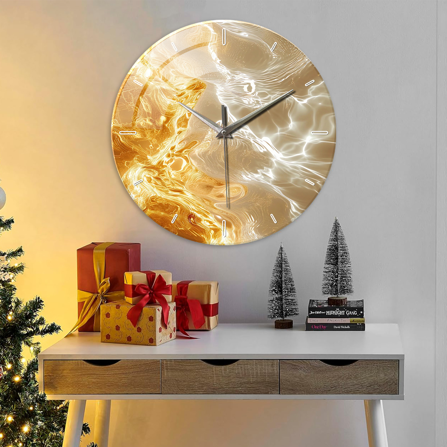 1pc glass wall clock, modern l - Lighting Home Decor Wall Clocks recensie en prijs
