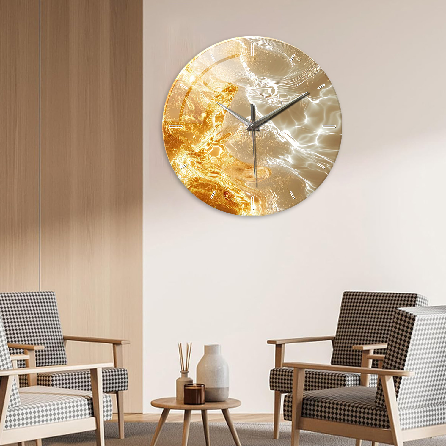 1pc glass wall clock, modern l - Lighting Home Decor Wall Clocks recensie en prijs