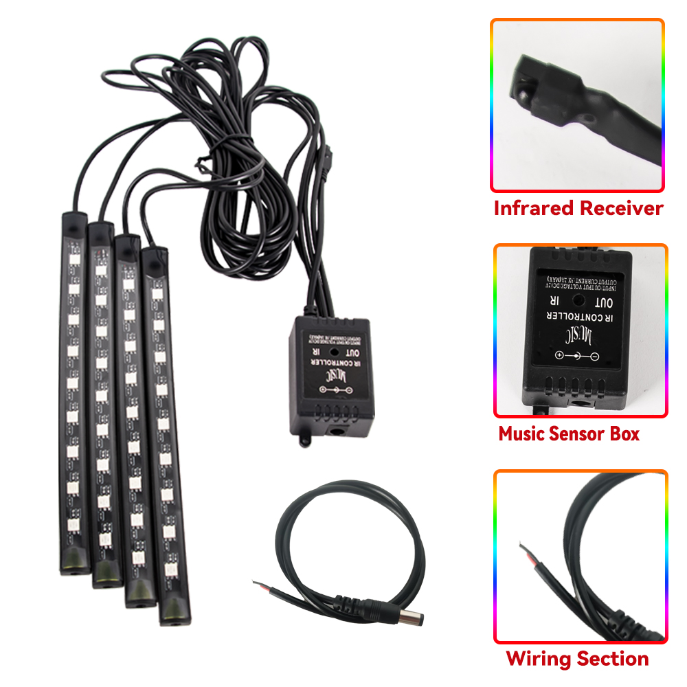 LED Motorcycle Car Atmosphere  - Lighting Bolt Decor recensie en prijs