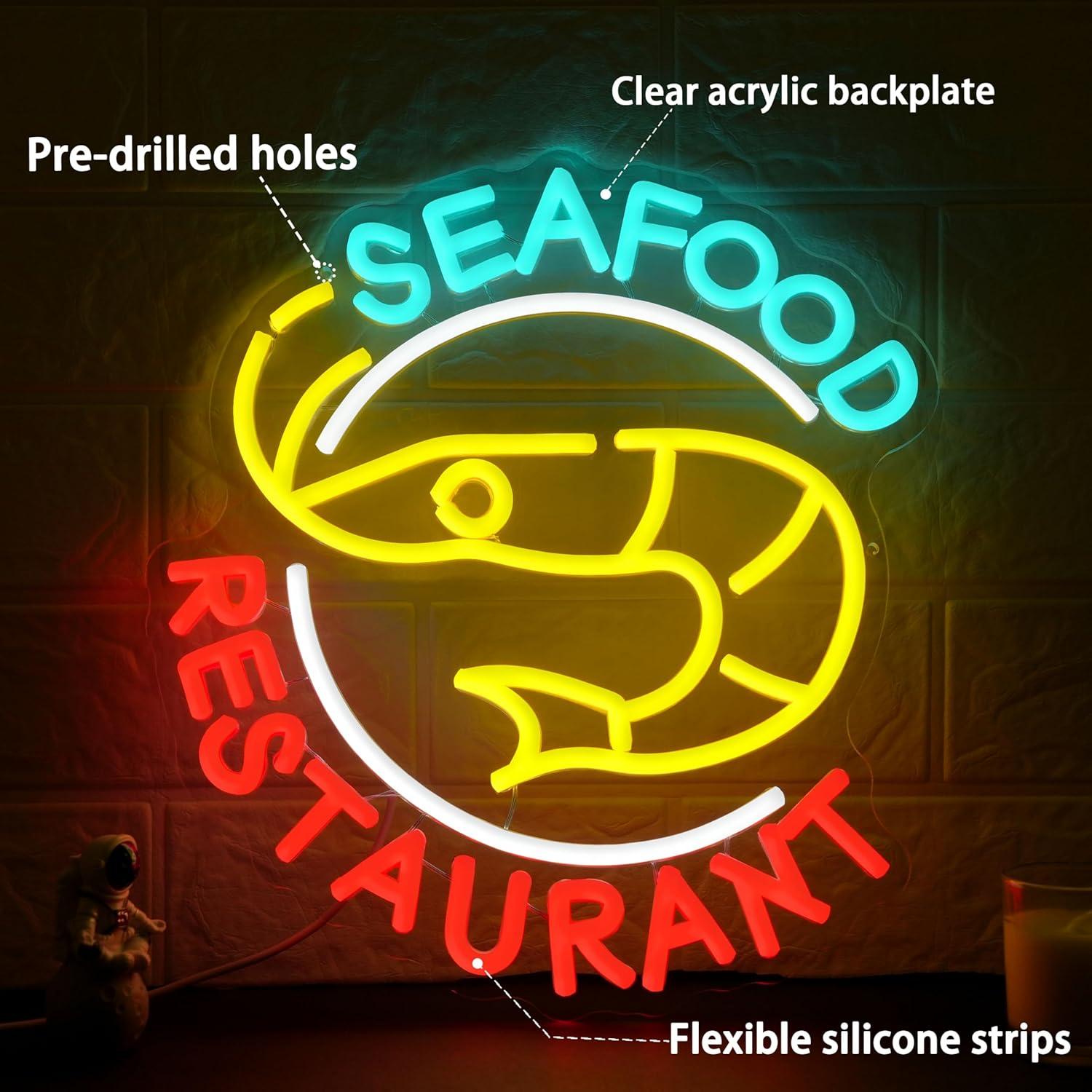 Seafood Restaurant Neon Sign D - Kitchen Decor Lighting recensie en prijs