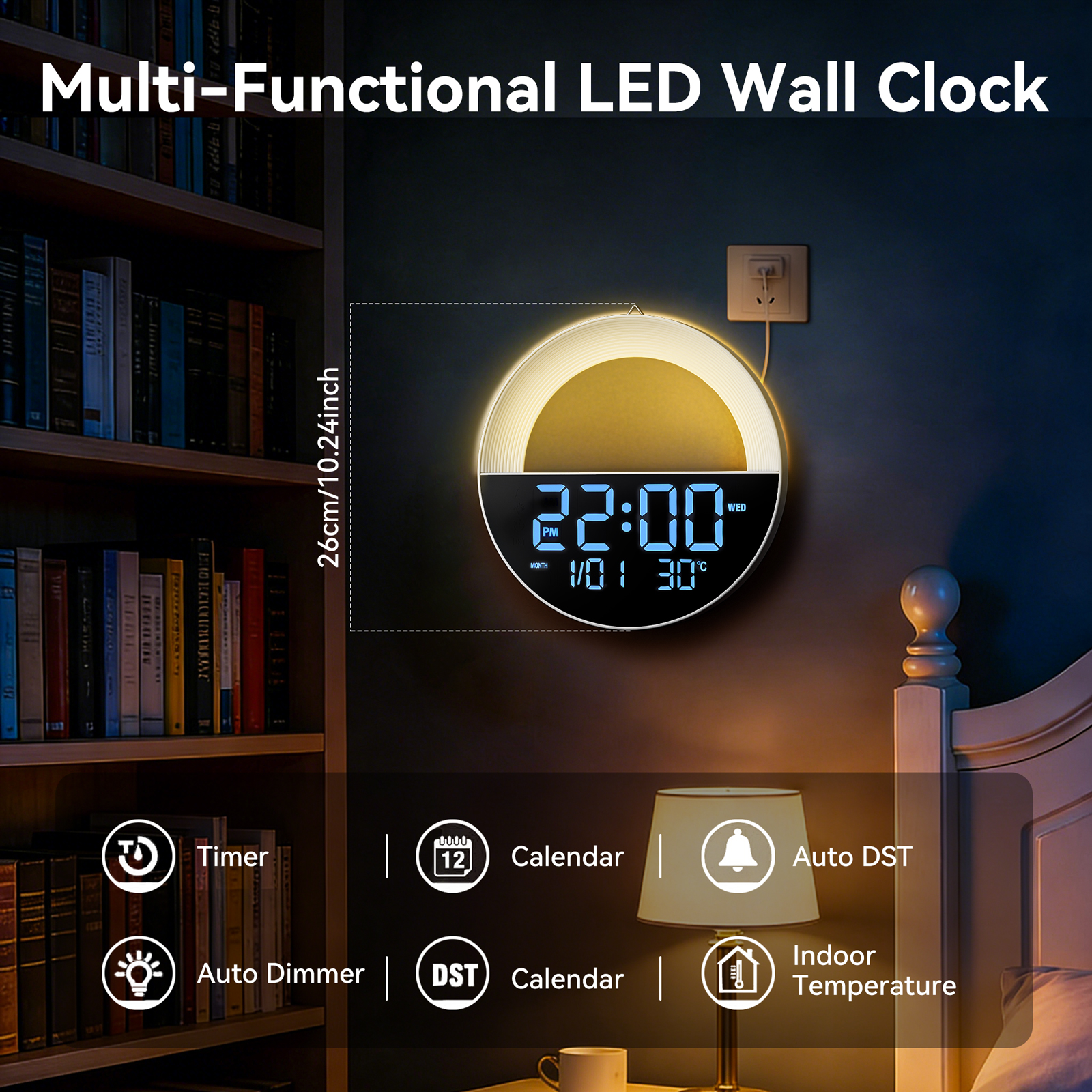 LED Digital Clock with Remote  - Lighting Home Decor Wall Clocks recensie en prijs