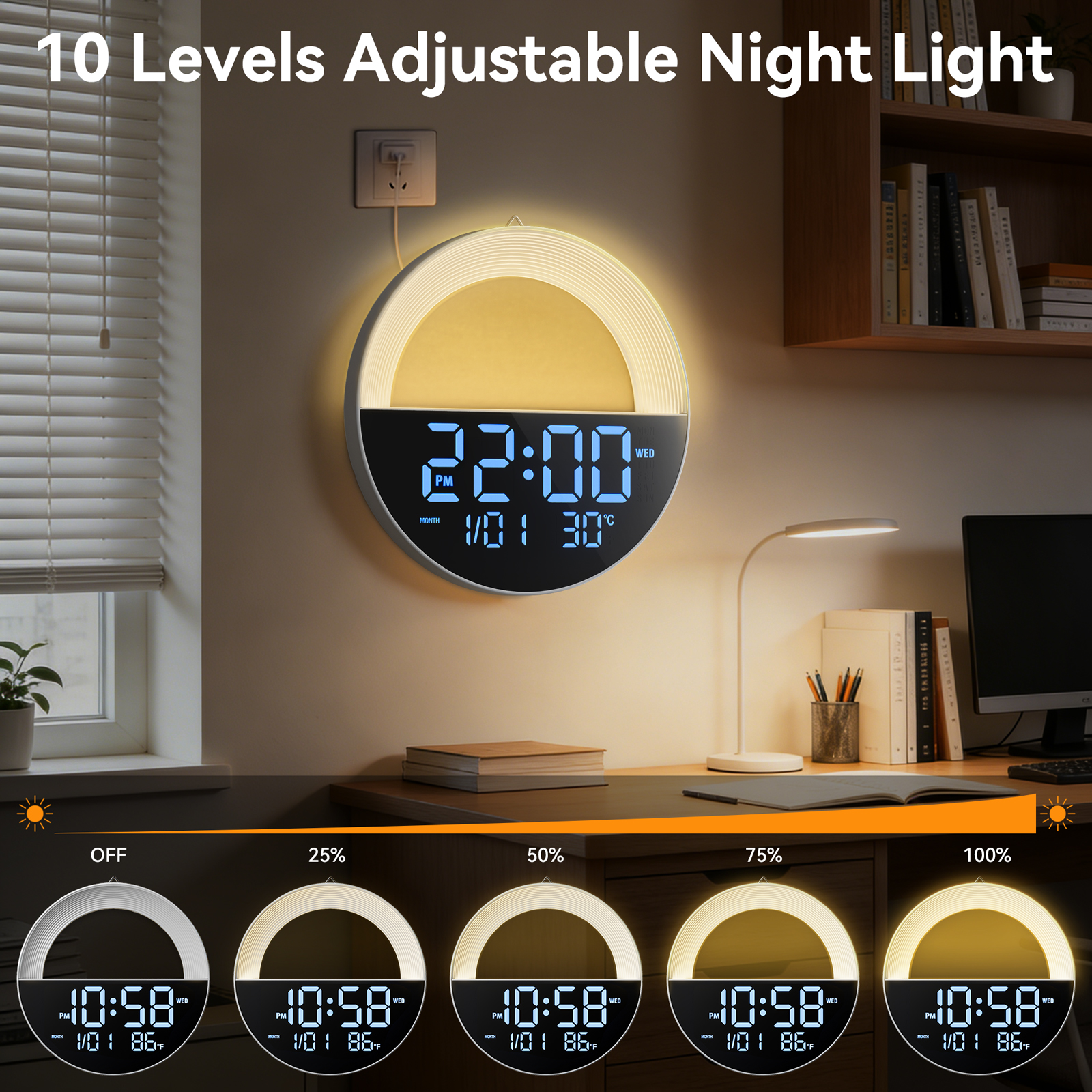 LED Digital Clock with Remote  - Lighting Home Decor Wall Clocks recensie en prijs