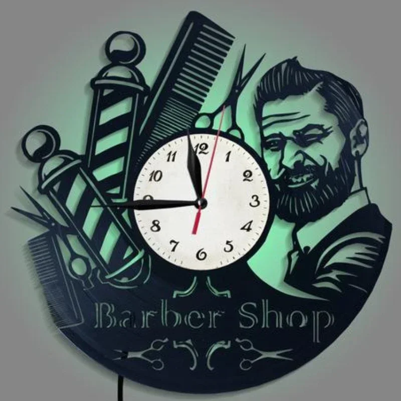 Barber Shop Fashion Art Wall C - Lighting Home Decor Wall Clocks recensie en prijs