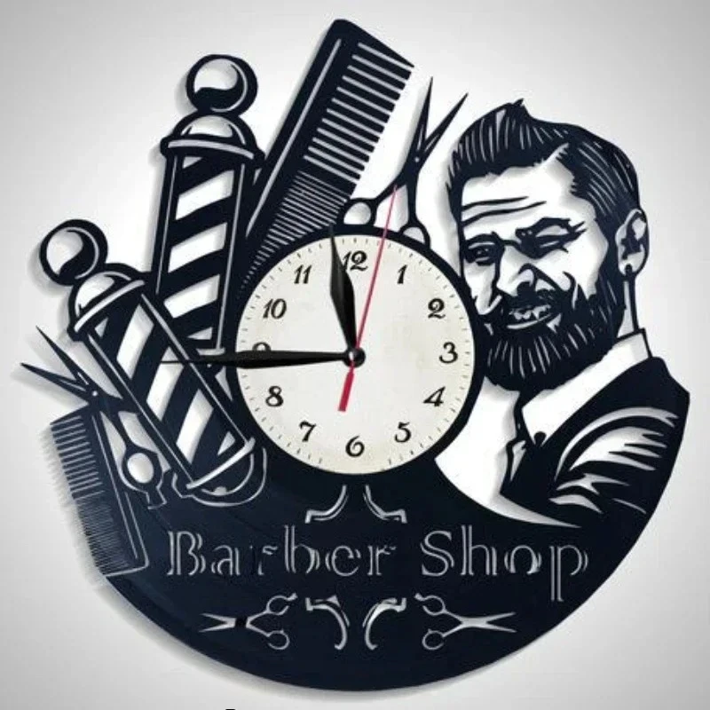 Barber Shop Fashion Art Wall C - Lighting Home Decor Wall Clocks recensie en prijs