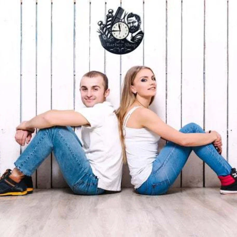 Barber Shop Fashion Art Wall C - Lighting Home Decor Wall Clocks recensie en prijs