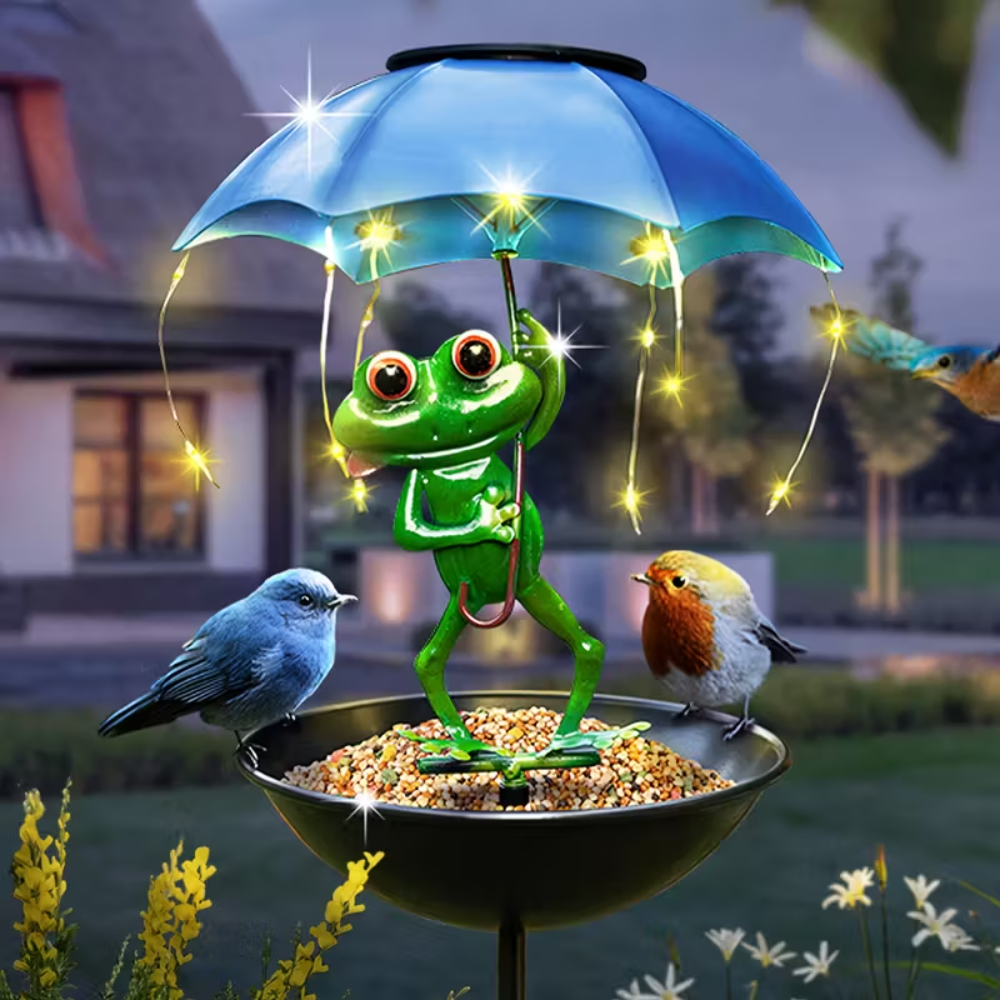 Solar Bird Feeder Metal Outdoo - Outdoor Lighting Decor Ideas recensie en prijs