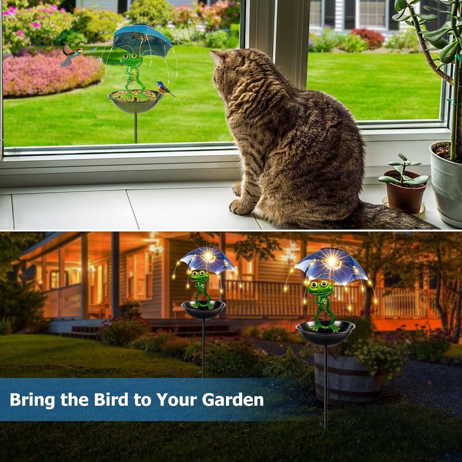Solar Bird Feeder Metal Outdoo - Outdoor Lighting Decor Ideas recensie en prijs