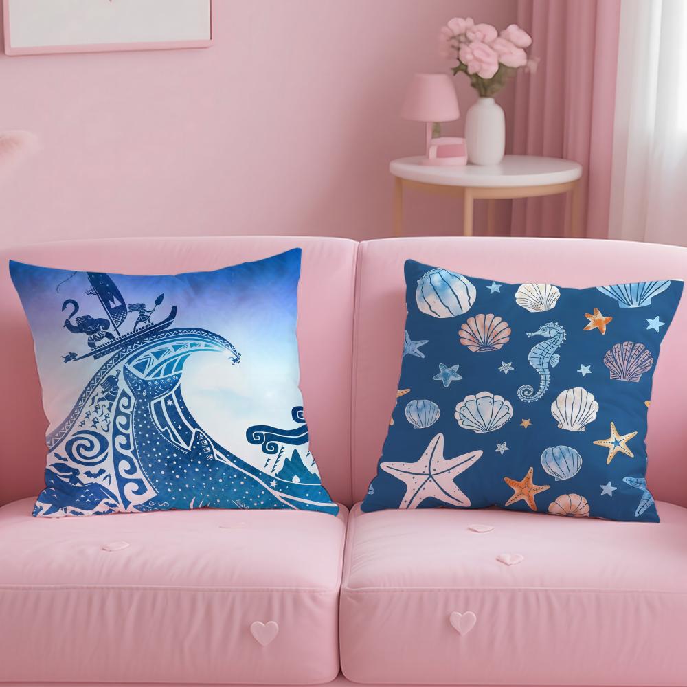 Light blue ocean ripple Cushio - Lighting Decor And Beyond recensie en prijs