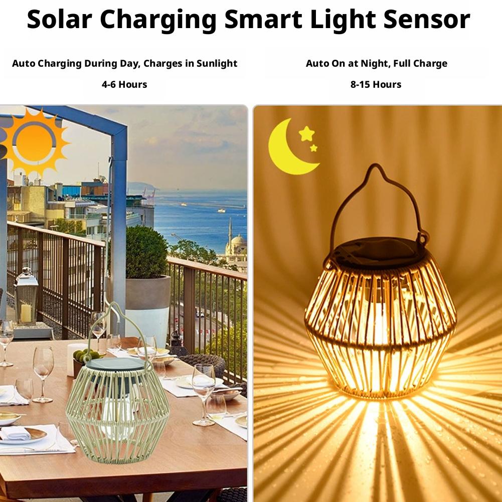 IP65 Waterproof Solar Rattan L - Garden Lighting Decor recensie en prijs