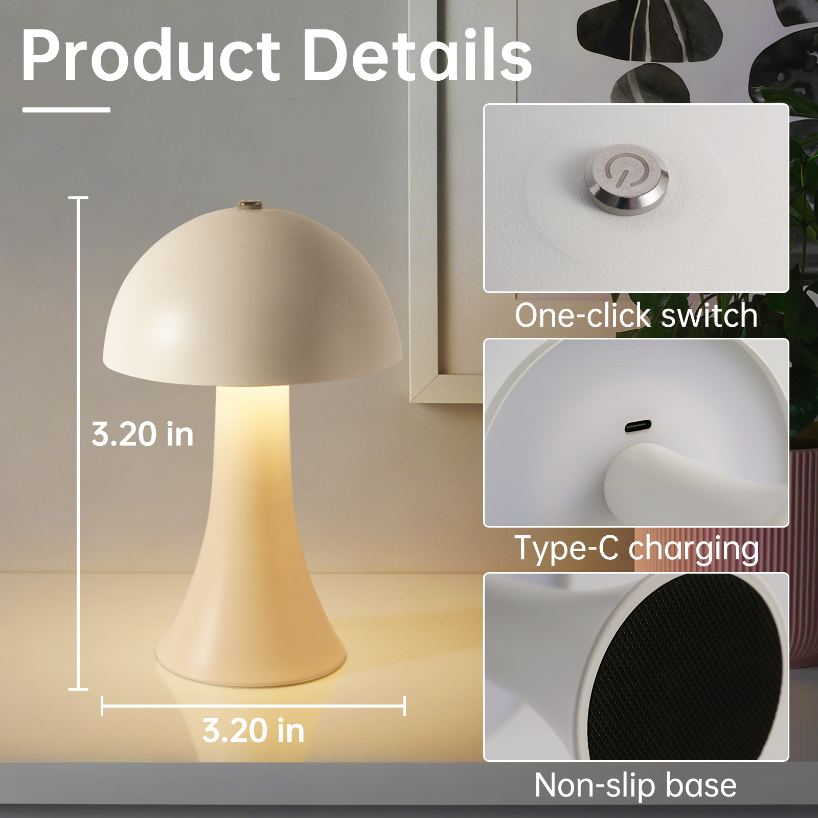 Rechargeable New LED Table Lam - Mushroom Table Lamp recensie en prijs
