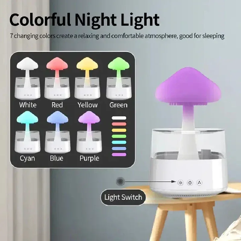 Cloud And Raindrop Humidifier  - Mushroom Table Lamp recensie en prijs