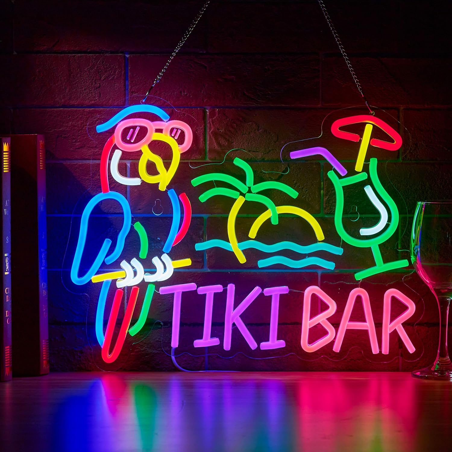 Tiki Bar Parrot Palm Tree Neon - Lighting Decor For Bedroom recensie en prijs