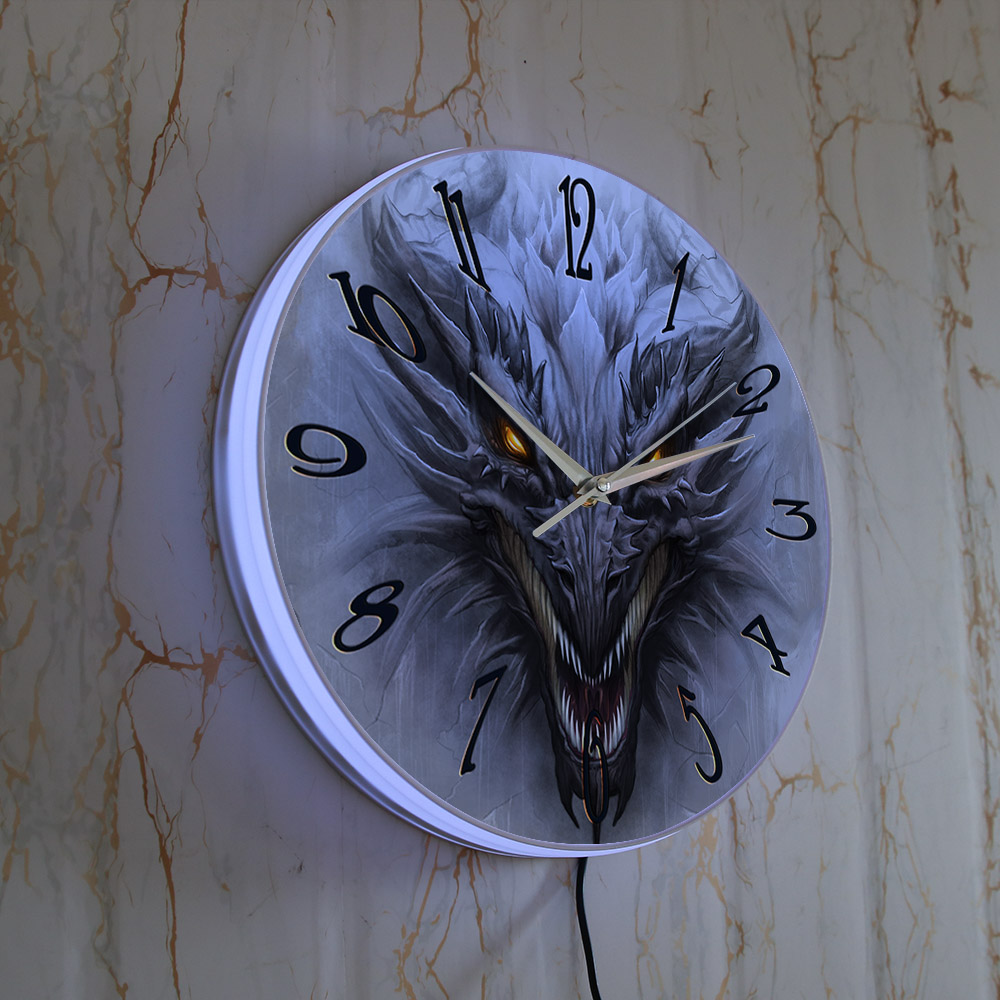 Gothic Evil Dragon Head Lumino - Lighting Home Decor Wall Clocks recensie en prijs