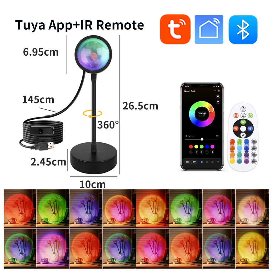 Smart Sunset Lamp Tuya USB Sun - Sunset Lamp Projection recensie en prijs