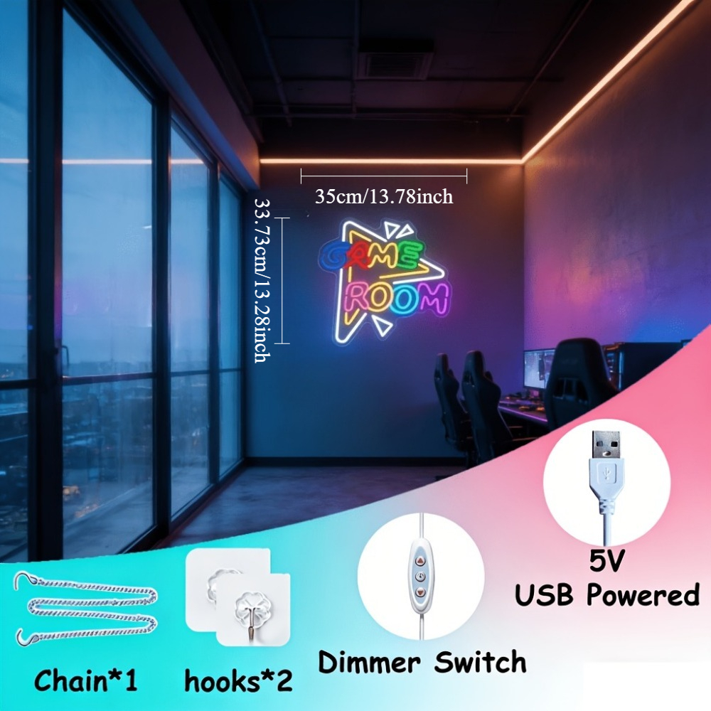 GAME ROOM LED Neon Sign Dimmab - Outdoor Lighting Decor Ideas recensie en prijs