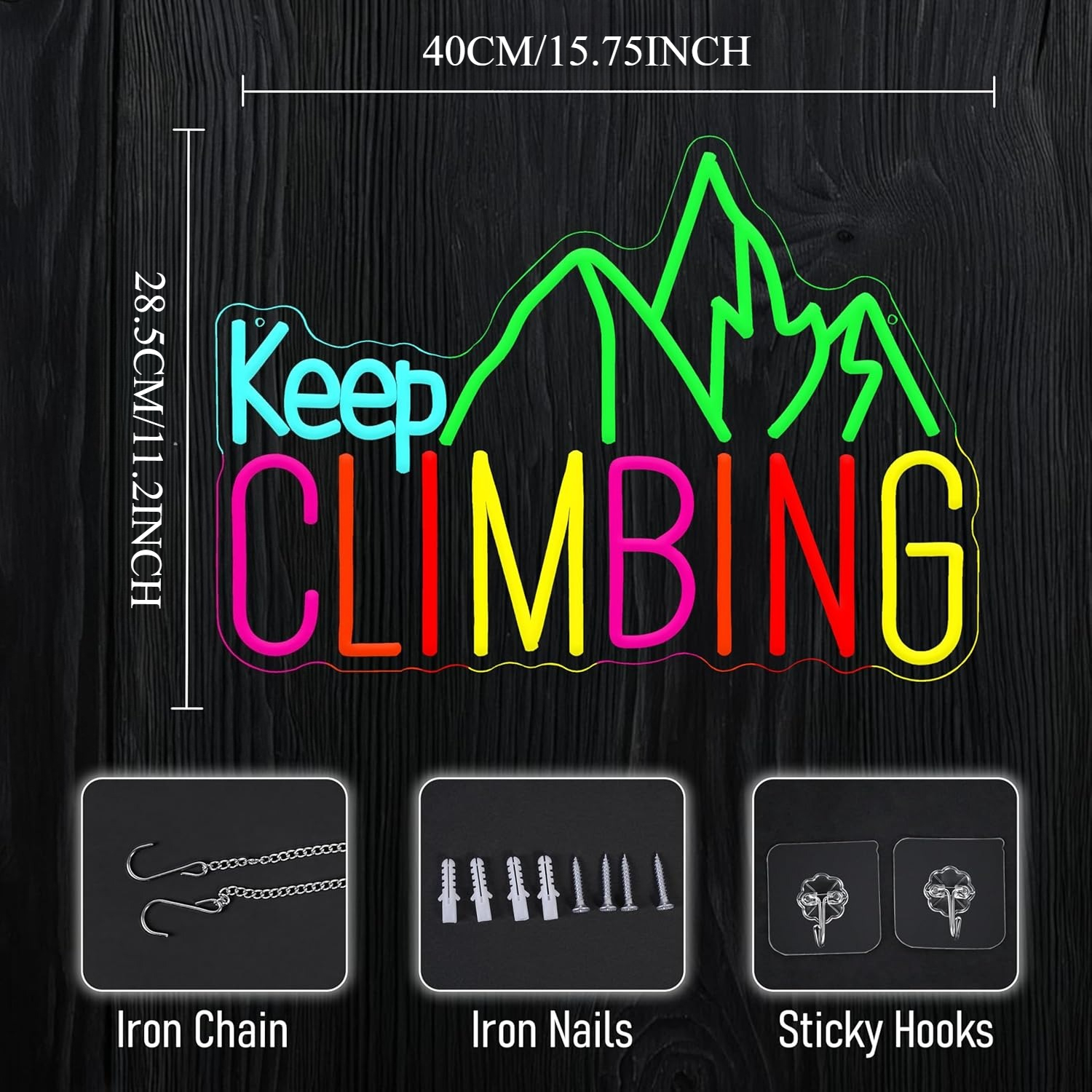 Keep Climbing Neon Sign USB Le - Garden Lighting Decor recensie en prijs