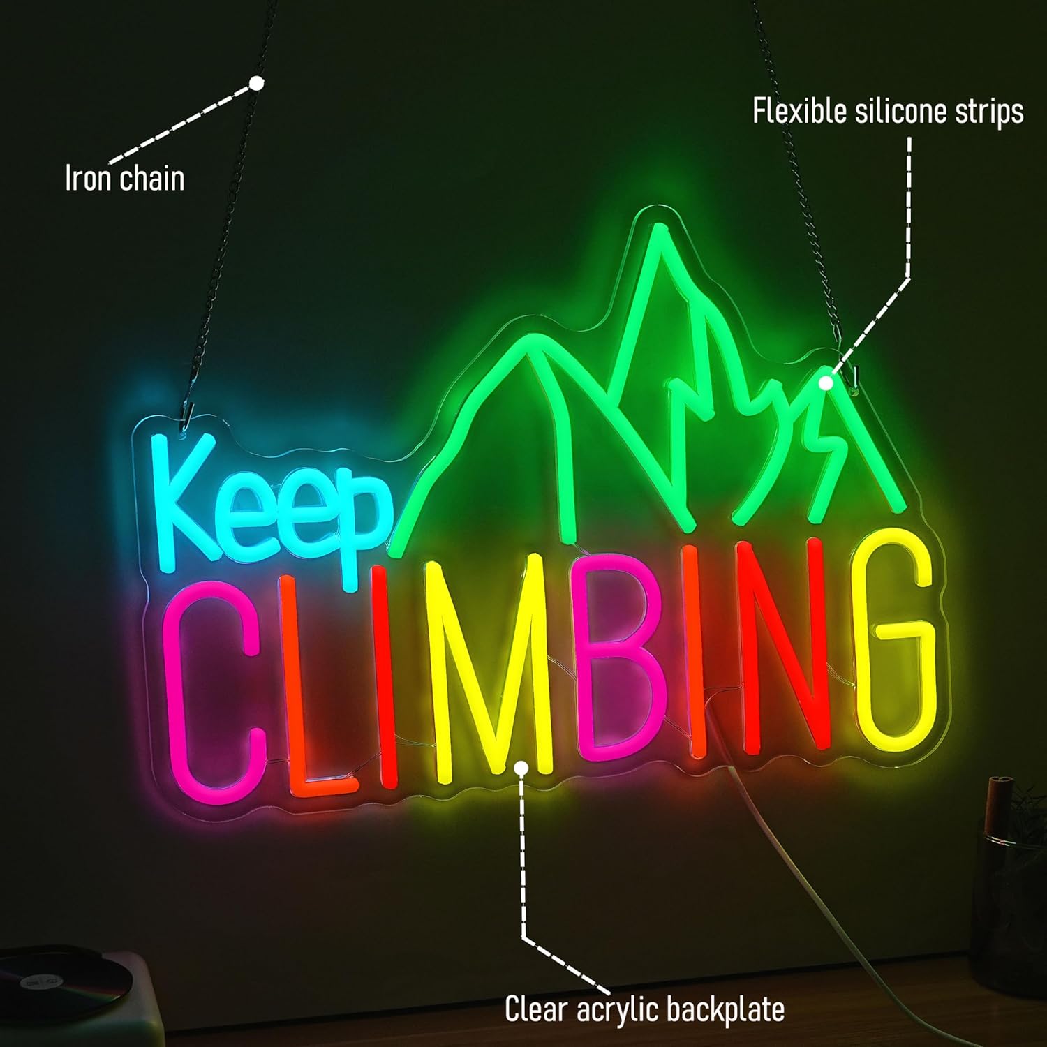 Keep Climbing Neon Sign USB Le - Garden Lighting Decor recensie en prijs